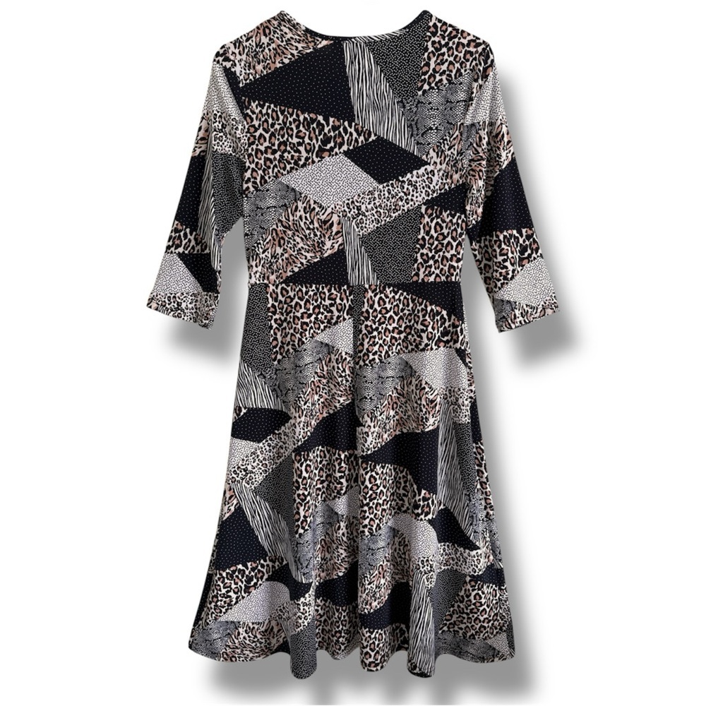 Joseph Ribkoff Mixed‑Print Dress Size 8 - Picture 4 of 15